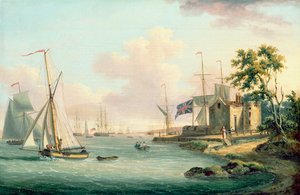 Vista del Royal Yacht Squadron, Isla de Wight